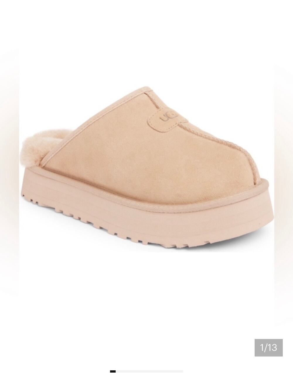 LIKE NEW Women UGG Discoquette Slide Slipper. Color MUSTARD SEED. Size 7M.